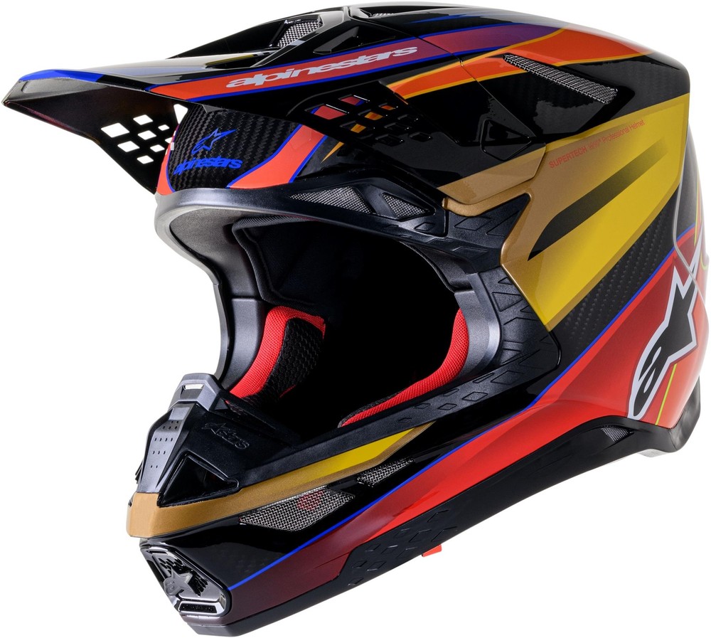 Supertech S M10 Era Helmet Gold Ylw/Rio Red Glossy Sm