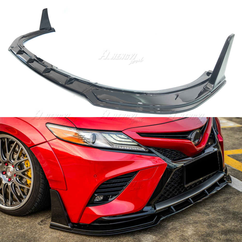 For 2018-2023 Toyota Camry SE XSE JDM Style Front Bumper Lip Splitter Gloss Blk