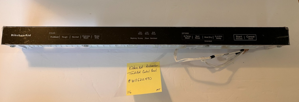 Touchpad Control Panel W11622490 for KitchenAid Dishwasher