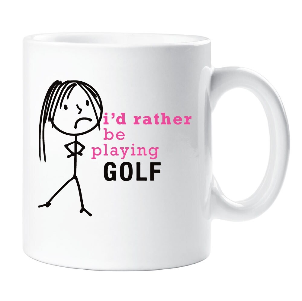 Ladies Golf Mug I'd Rather Be Playing Golf Cup Friend Gift Present Secret Santa