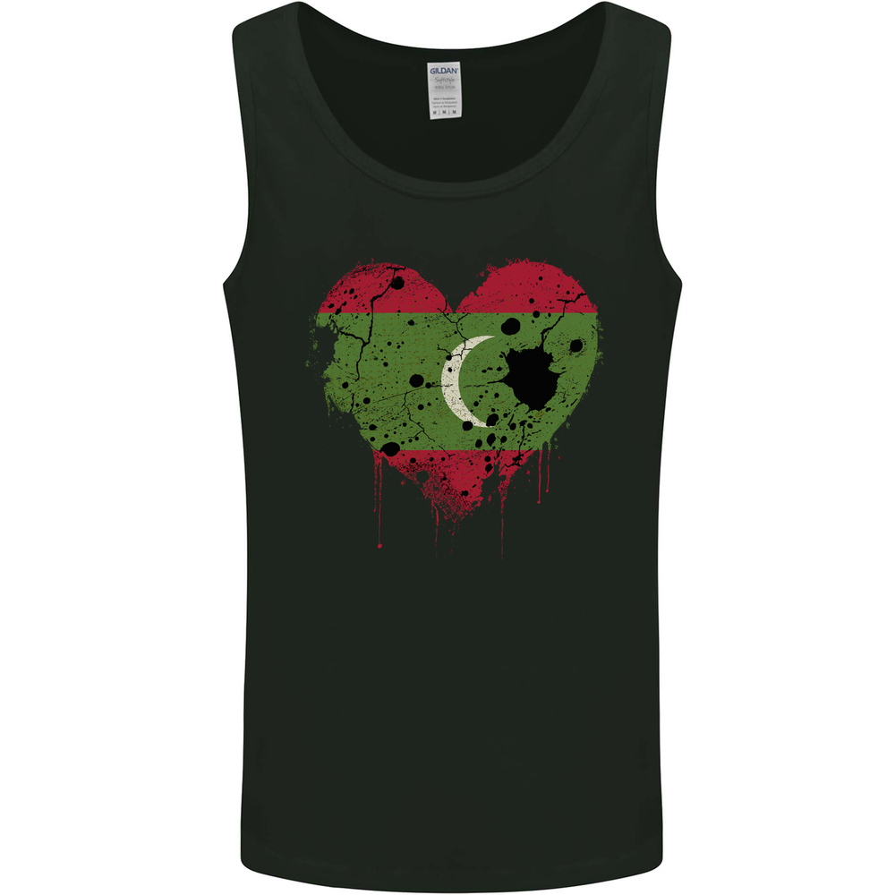 Love Maldives Flag Maldivian Day Football Mens Vest Tank Top