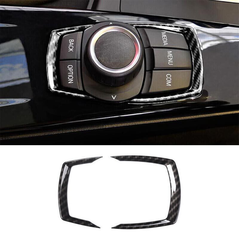 For BMW F20 F21 F22 F23 Multimedia Panel Trim Carbon Fiber 2* Car Middle Console