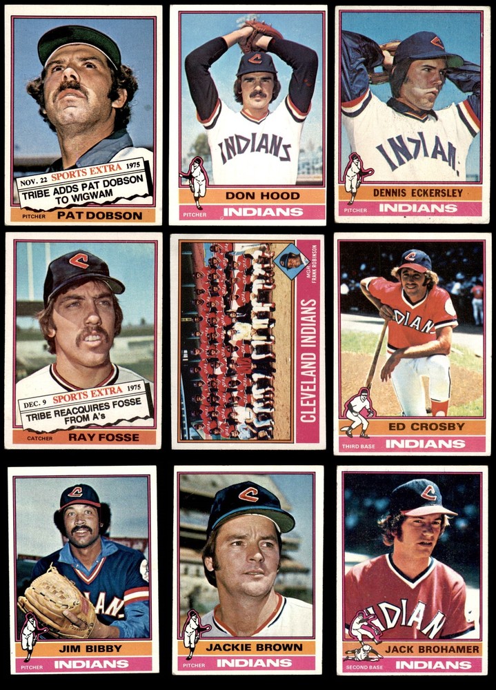 1976 Topps Cleveland Indians Team Set 3.5 VG+ Condition 6908787