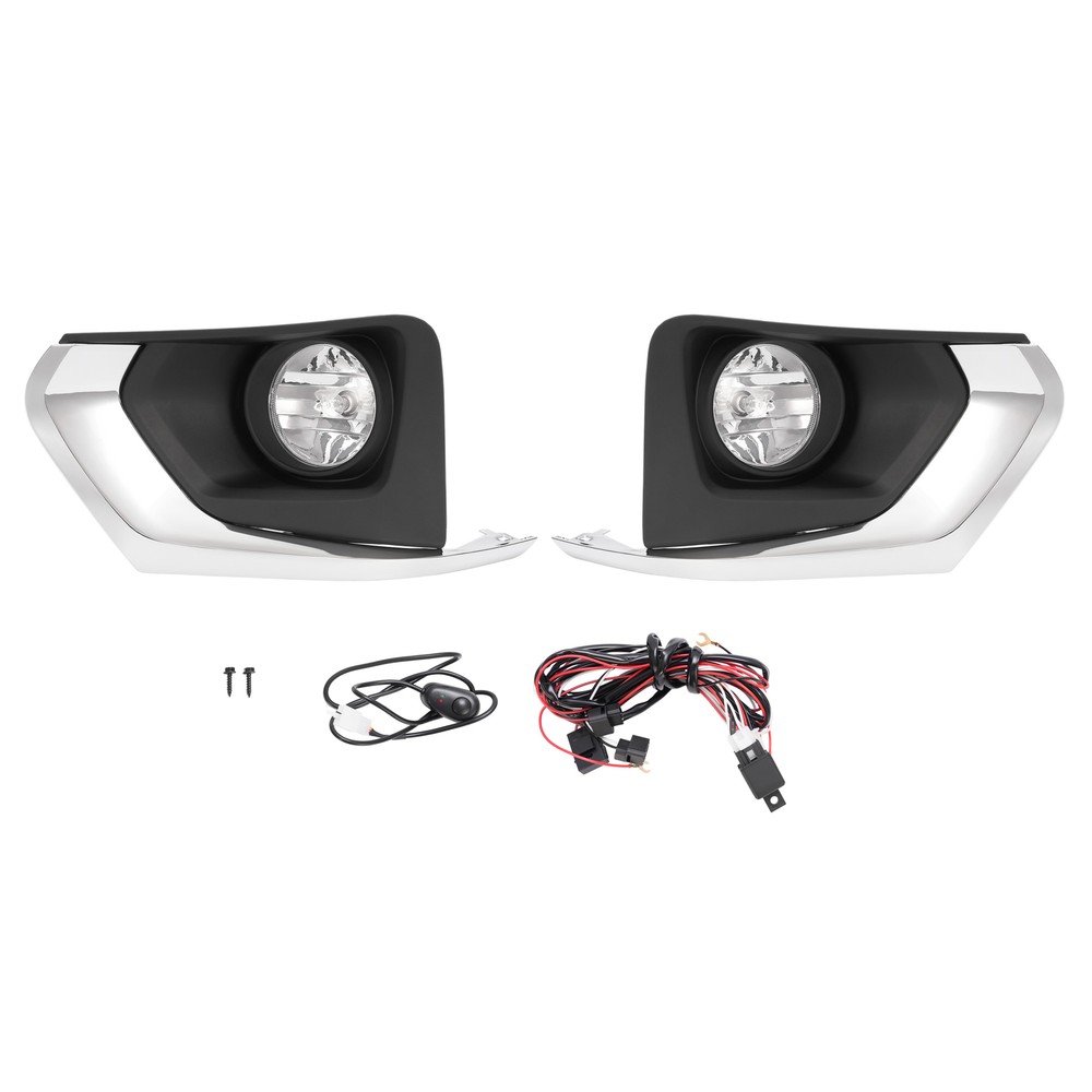 Fog Lights For Chevy Traverse 2018-2021 Font Lamps W/Bezel+Harness +Switch+Relay