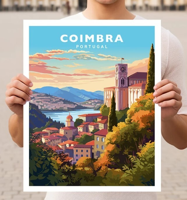 Coimbra Portugal Travel Wall Art Poster Print