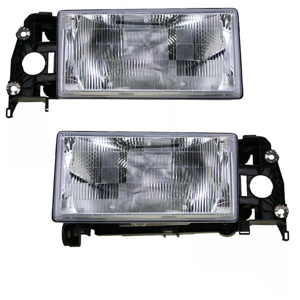 90-92 Volvo 740 & 91-95 940 Headlight Pair Set with Bulbs