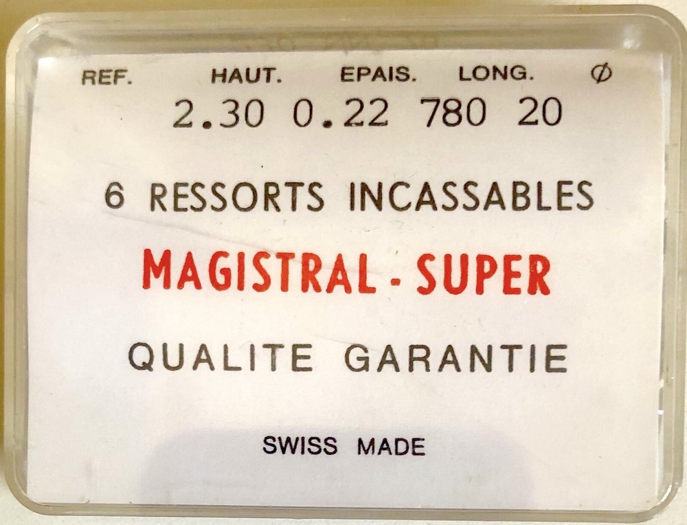 1X Mainspring 2.30x0.22mm Ø20 Watch Repair Spring 780/230 NN78