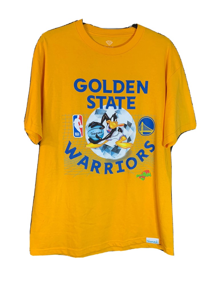 Golden State Warriors Diamond X Space Jam Yellow XL T-Shirt  