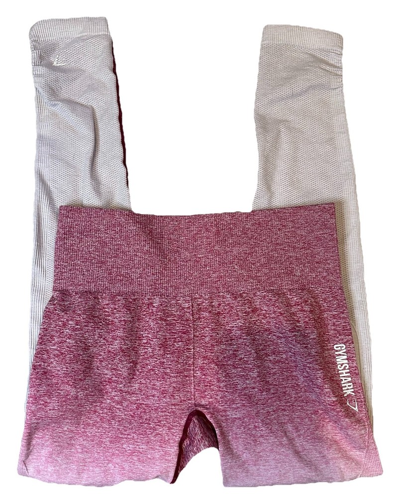Gymshark Womens Adapt Ombre Seamless Leggings in Burgundy Size Small