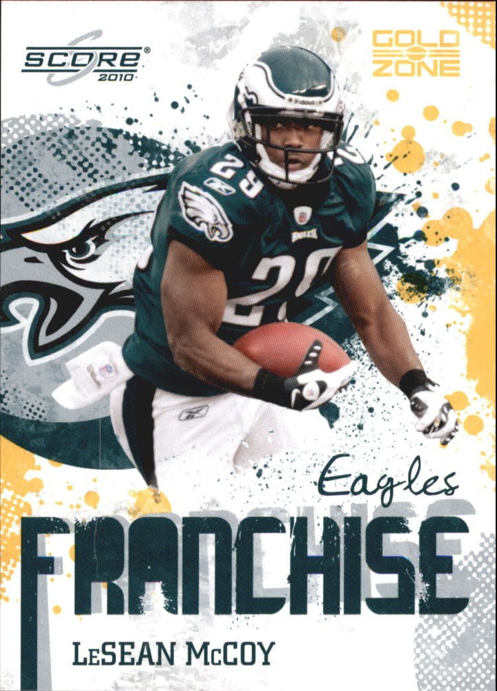 2010 Score Franchise Gold Zone Eagles Football Card #7 LeSean McCoy /299