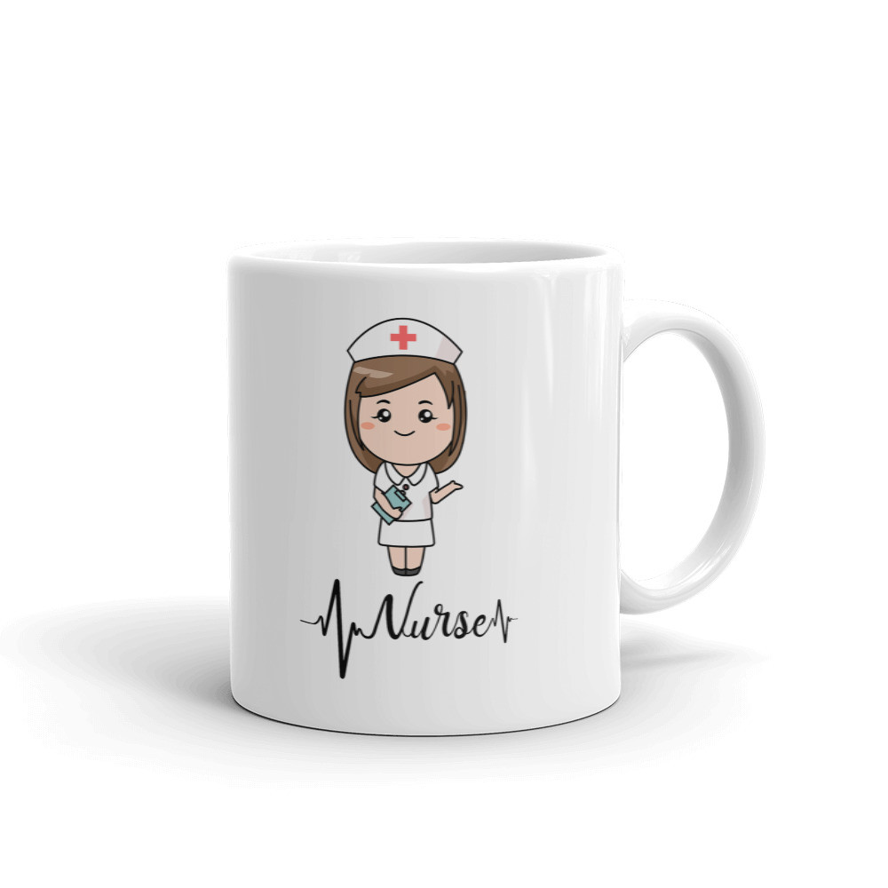 Nurse Heartbeat Funny Coffee Tea Ceramic Mug Office Work Cup Gift