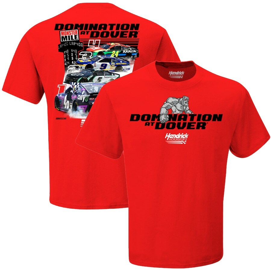 Hendrick Motorsports 2021 Checkered Flag Sports Domination at Dover 1-2-3-4 Tee