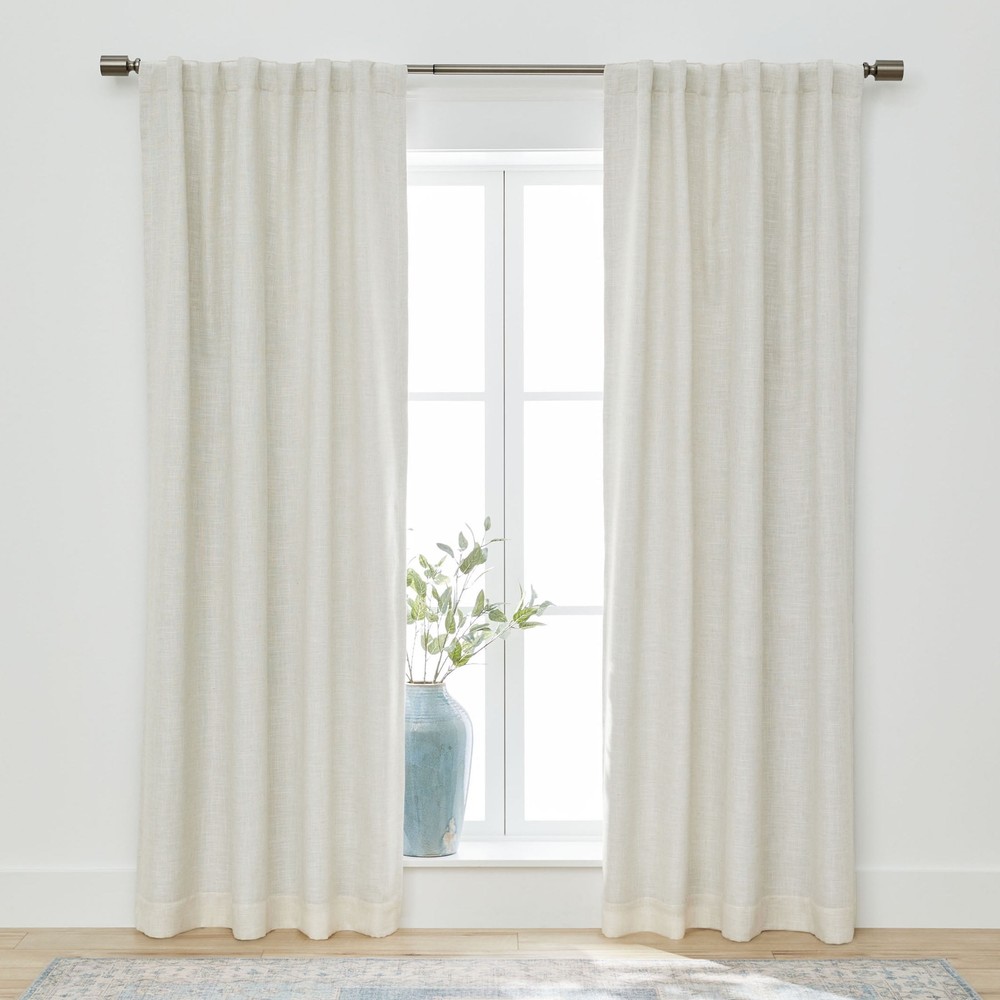 Better Homes & Gardens Linen Blend Curtain, Single Panel/  Vanilla Dream