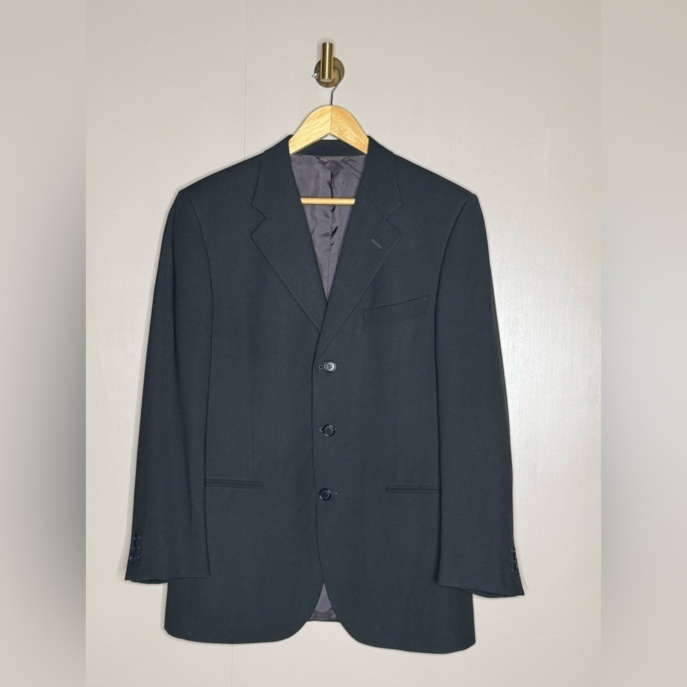 Vintage Italian Pure Wool Blazer 40R Mens Tailored Made in Italy Quiet Luxury