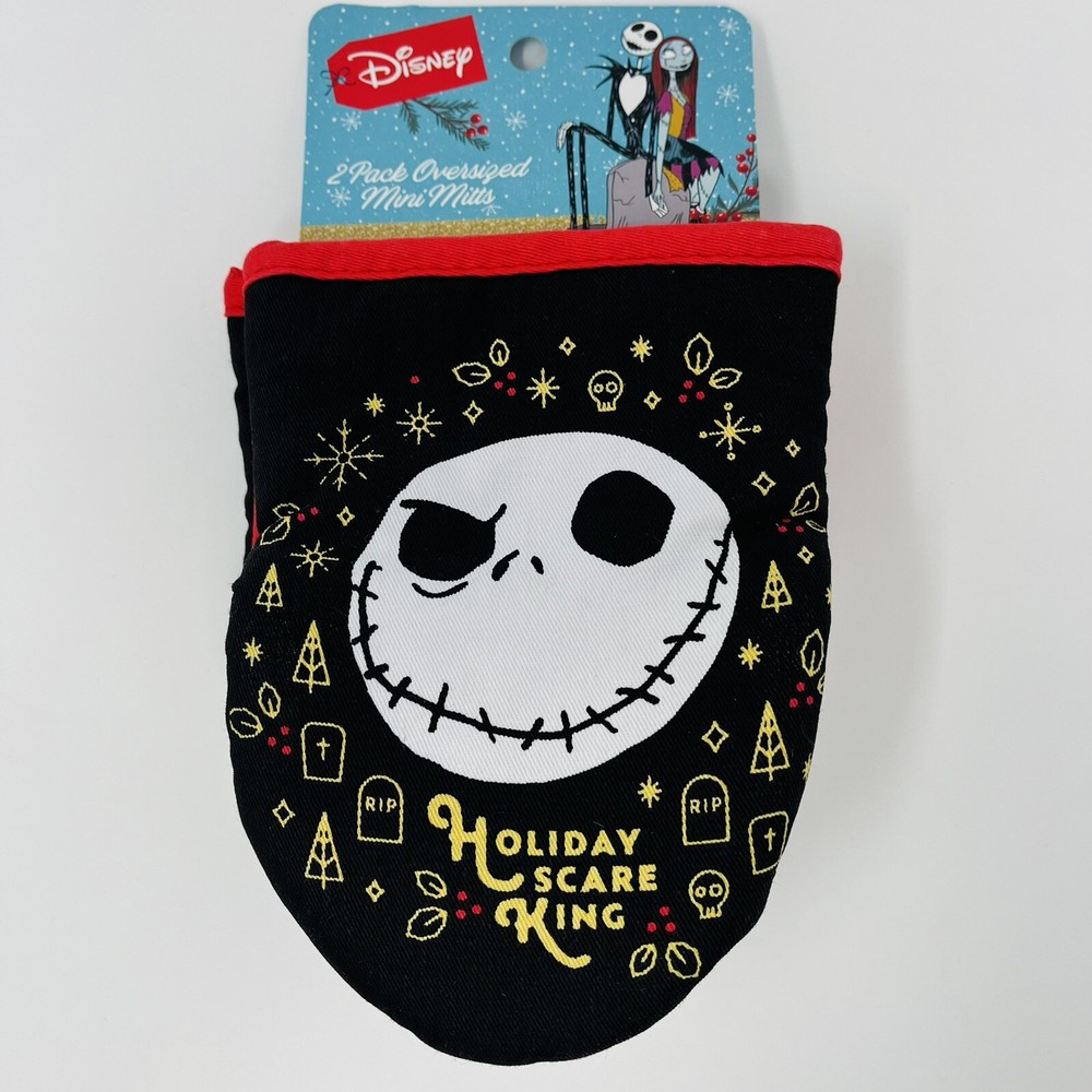Disney The Nightmare Before Christmas 2 Pack Mini Oven Mitts Jack Scare King NEW