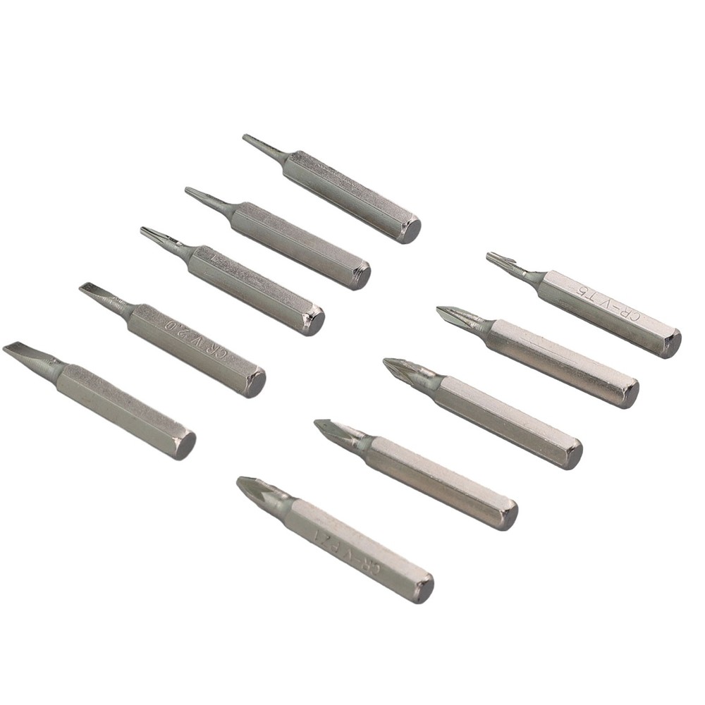 Chrome Vanadium Steel Screwdriver Bit Set - Small & Practical