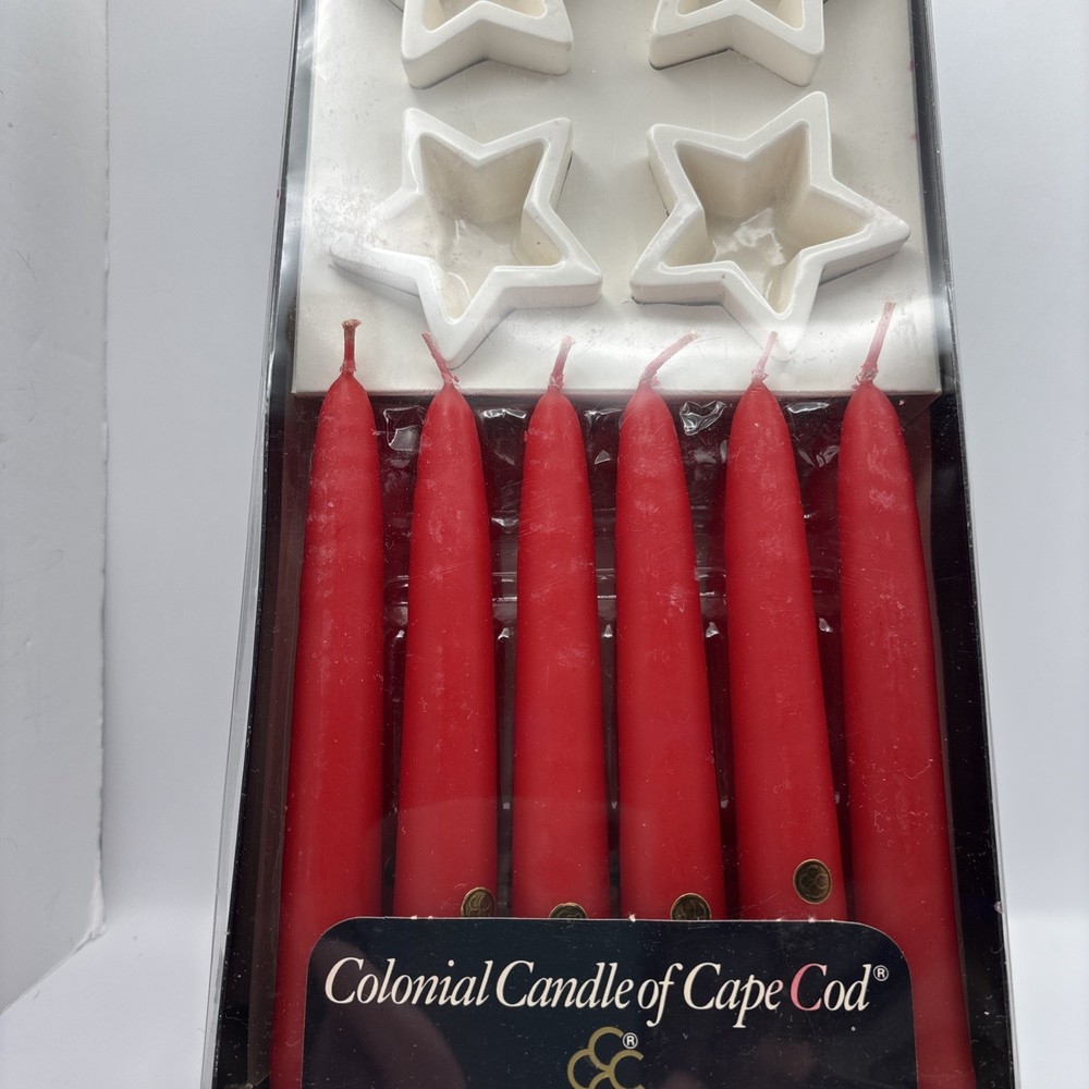 Colonial Cape Cod Handpoured Candles with Star Holders