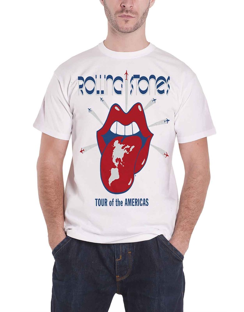 The Rolling Stones Tour Of The Americas Official Mens White T-Shirt