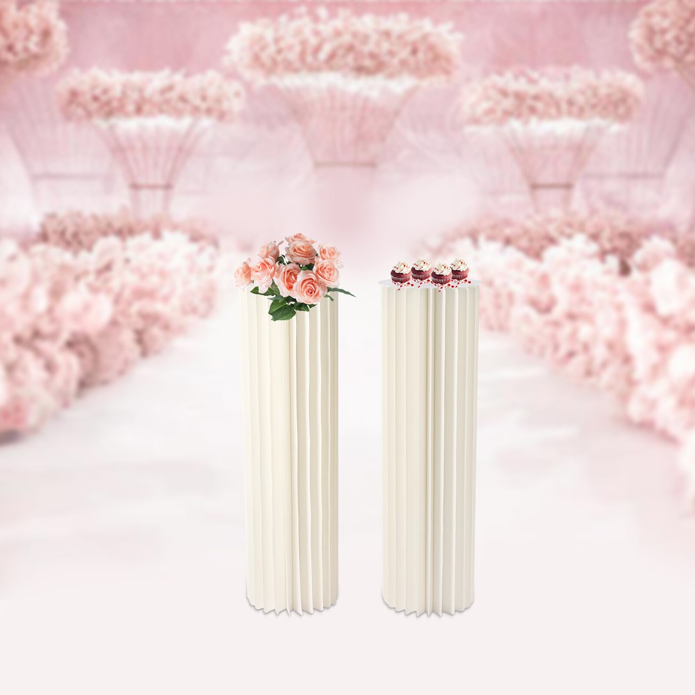 2x3.3ft Wedding Centerpiece Flower Stand Holder Cardboard Vase Column Rack Decor
