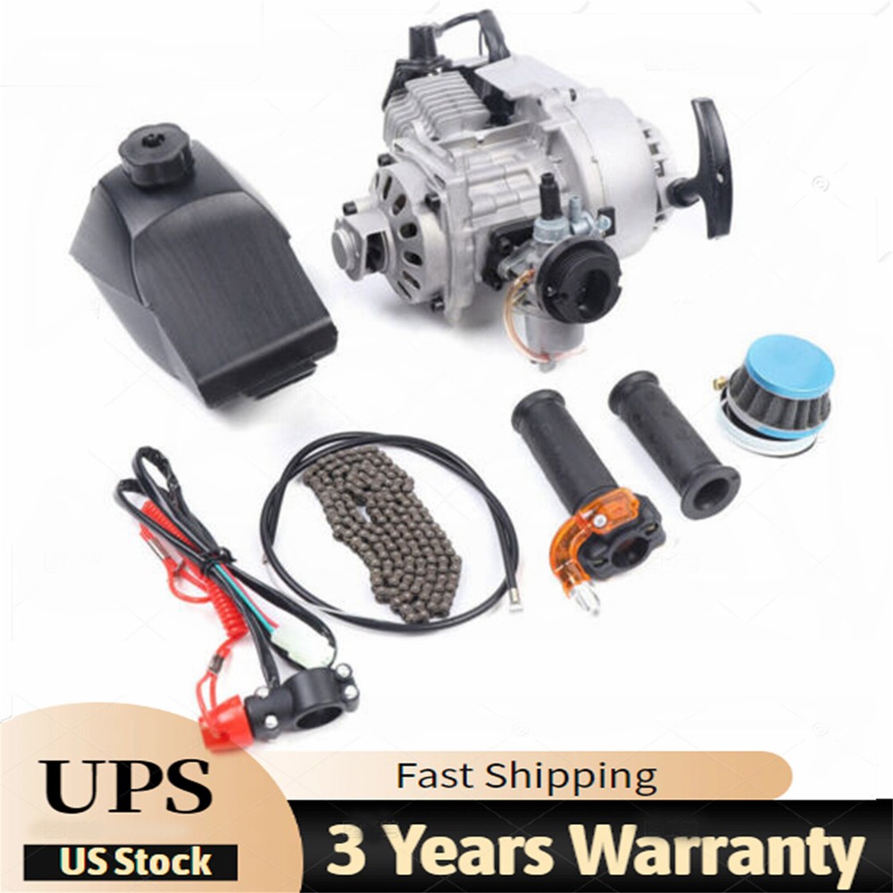 49CC 2-Stroke Pull Start Engine Motor Kit for Mini Dirt Bike Pocket ATV Scooter