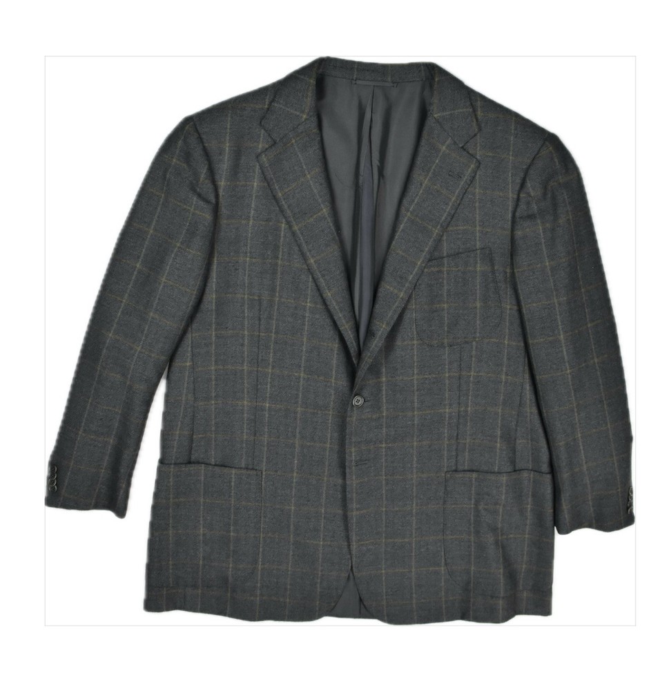 Luciano Barbera Mens Cashmere Sport Coat Blazer Jacket 50 L Mint