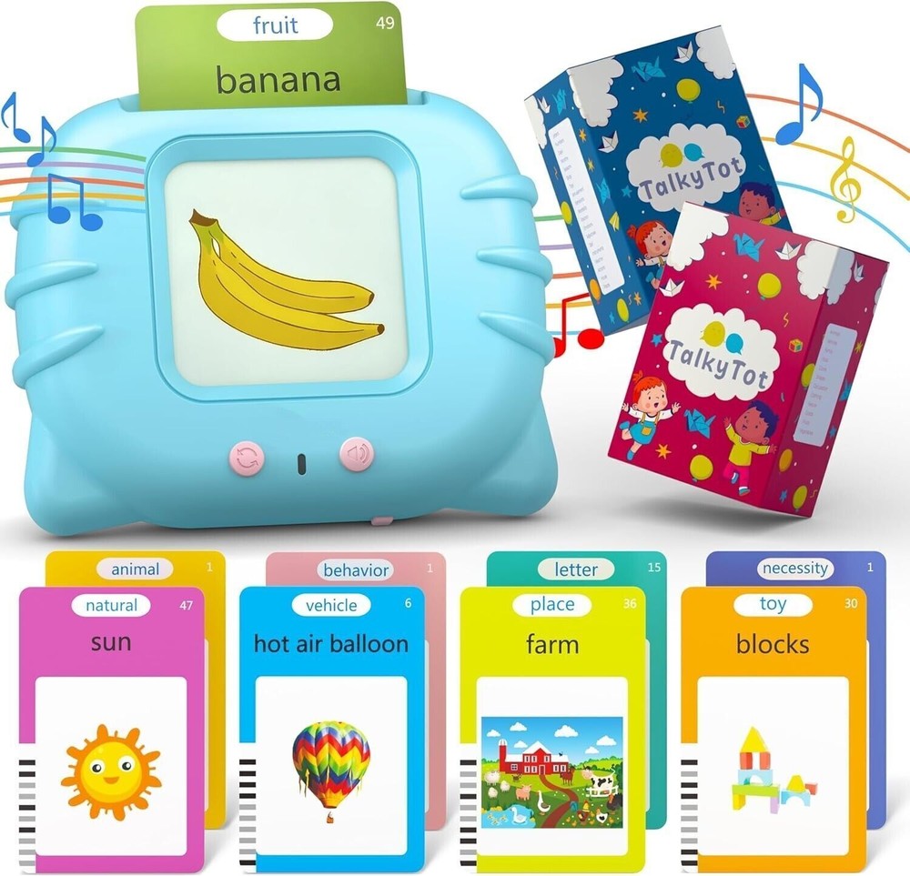 New Toddler Toys Talking Flash Cards 224 Sight Words Pocket Speech for Toddlers