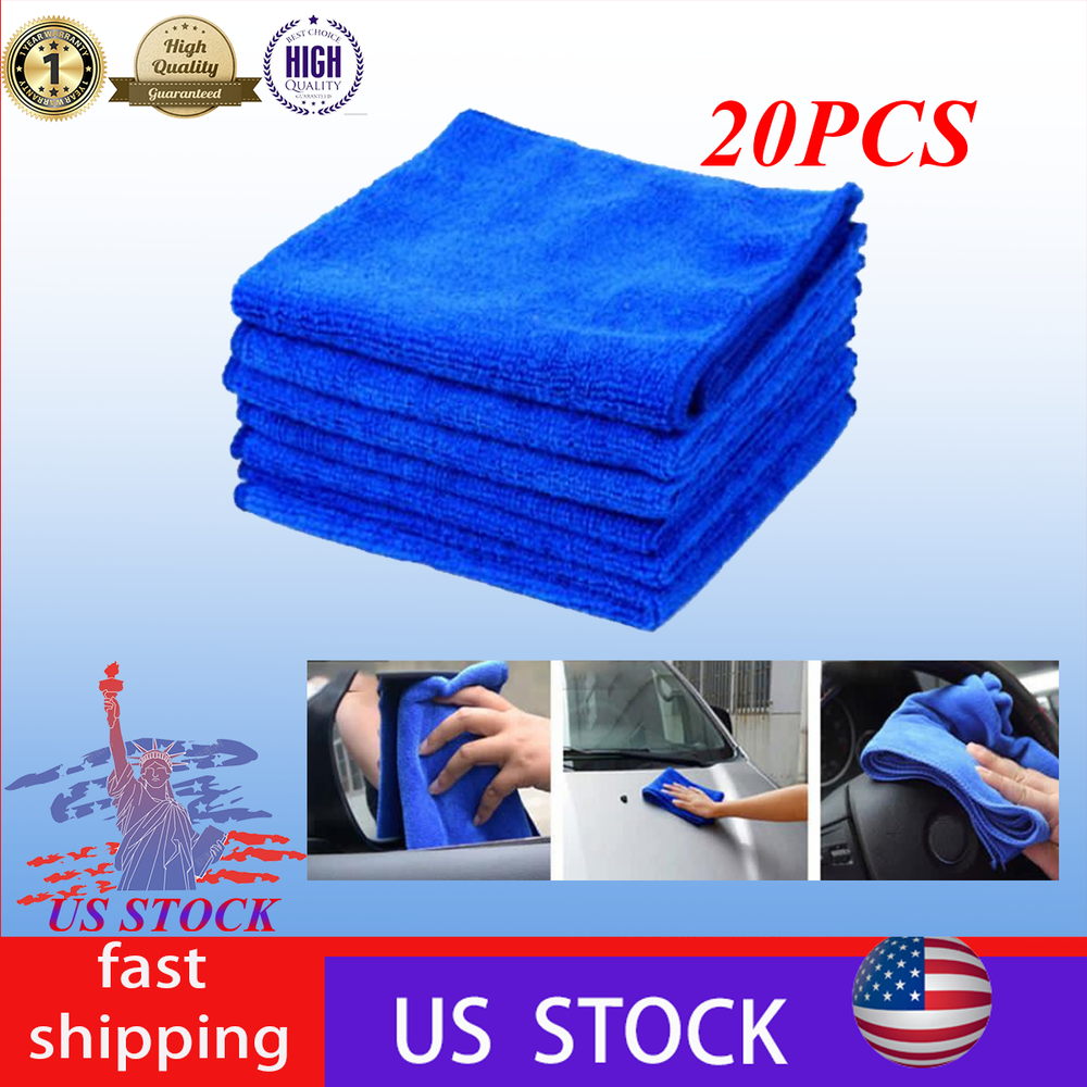 20x Ultra-fine Microfiber Cloths for Car Polishing Scratch-Free Soft Cleaning Towels