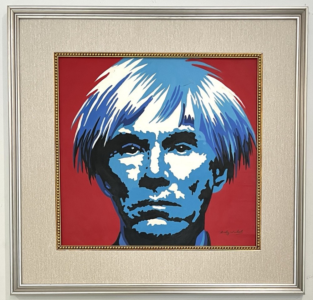 Andy Warhol  1928 - 1987 Mixed Media, In The Style of. Signed, Matted & Framed