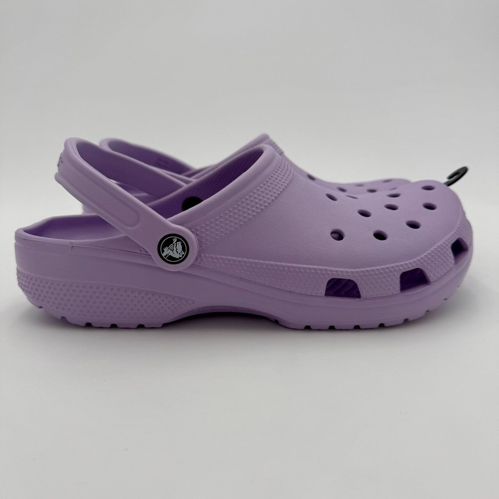 Crocs Classic Clogs Lavender Slip-On Shoes Men 10 Women 12 Lightweight Comfort