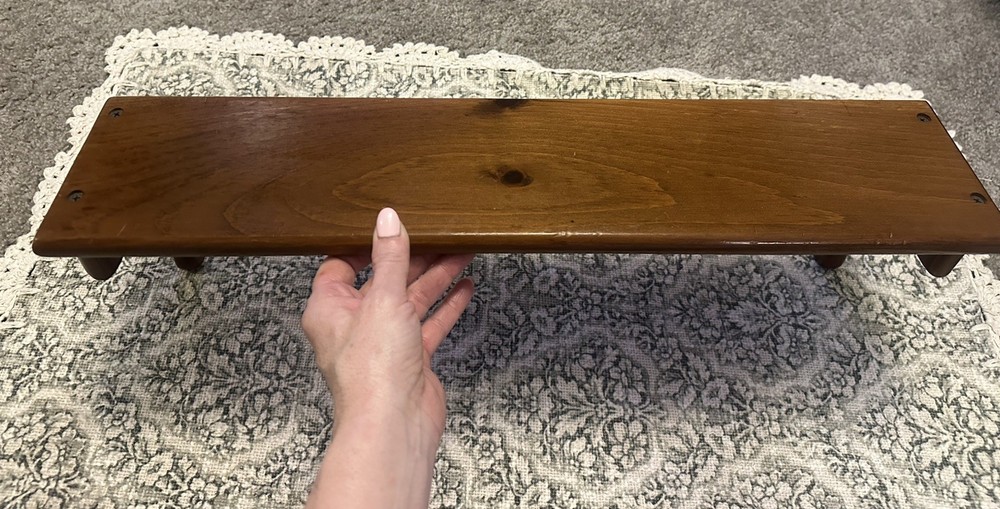 vintage wooden wall shelf 24”