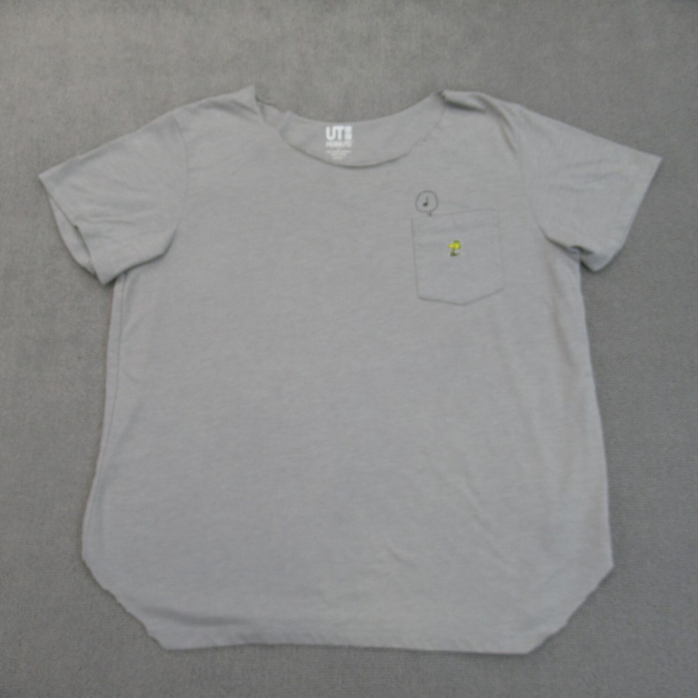 UT Uniqlo x Peanuts T-Shirt Mens Womens XL Gray Snoopy Woodstock Musical Note *