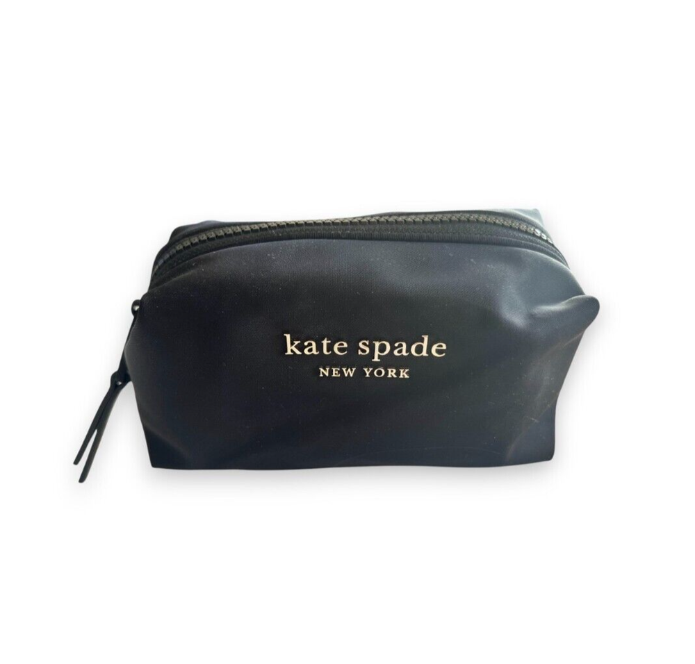 Kate Spade New York Everything Puffy Nylon Medium Cosmetic Black Bag
