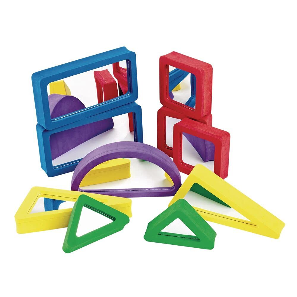 Mirrored, Soft Foam Blocks 5-1/2 inches to 9 inches L, 10 Pieces, Early STEM,...