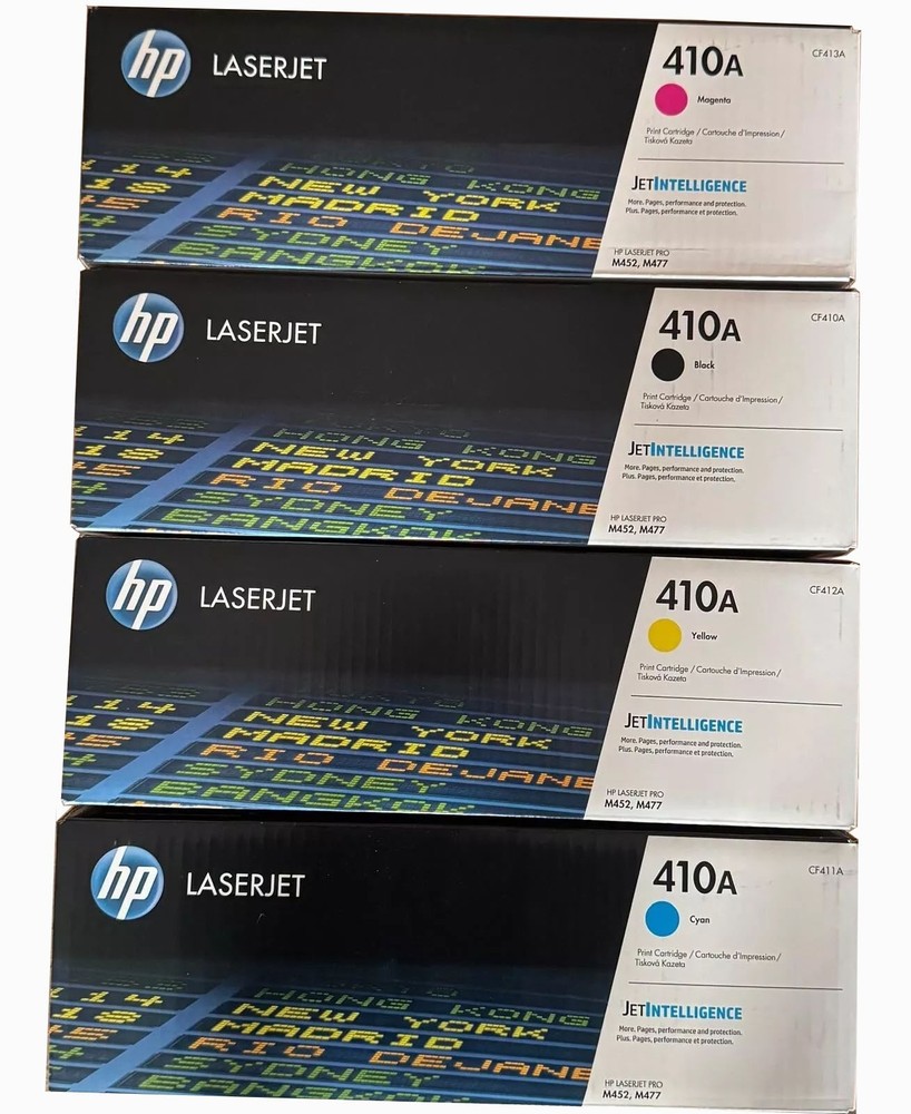 HP 410A Black, Cyan, Magenta, Yellow Toner Cartridges (4-pack)