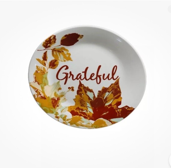 Royal Norfolk Autumn Leaves Thanksgiving Salad Plate 7.5-Inch Seasonal Decorative Design