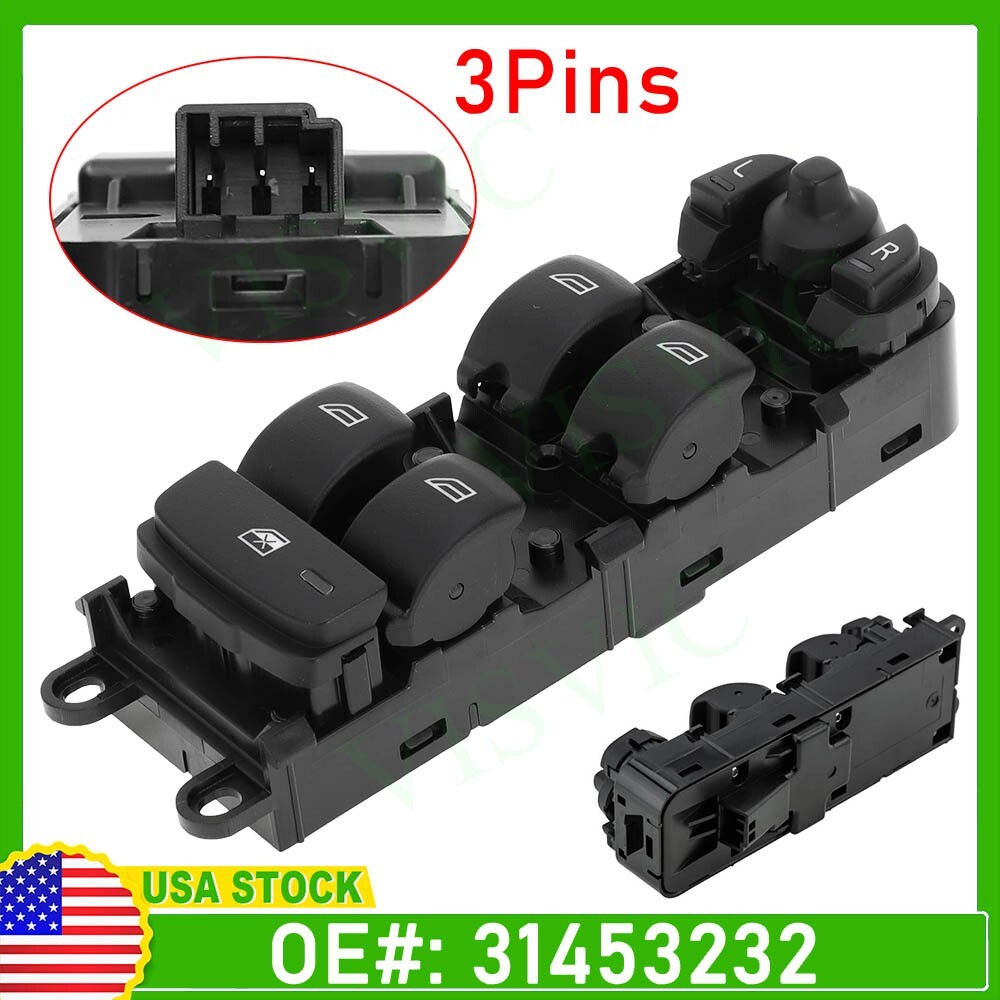 Volvo S80 XC70 2007-2016 Front Driver Power Window Switch 31453232
