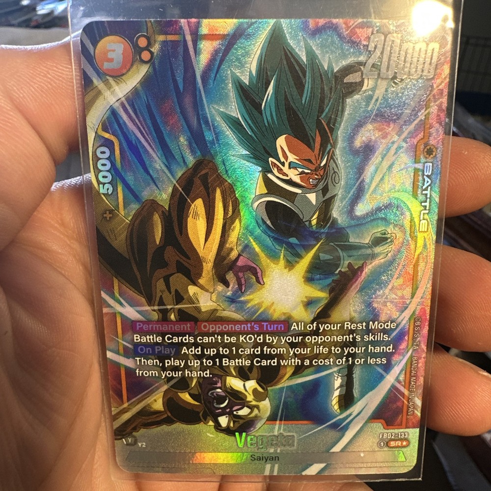 Vegeta SR FB02-133 Secret Rare Alt Art Dragon Ball Fusion World TCG