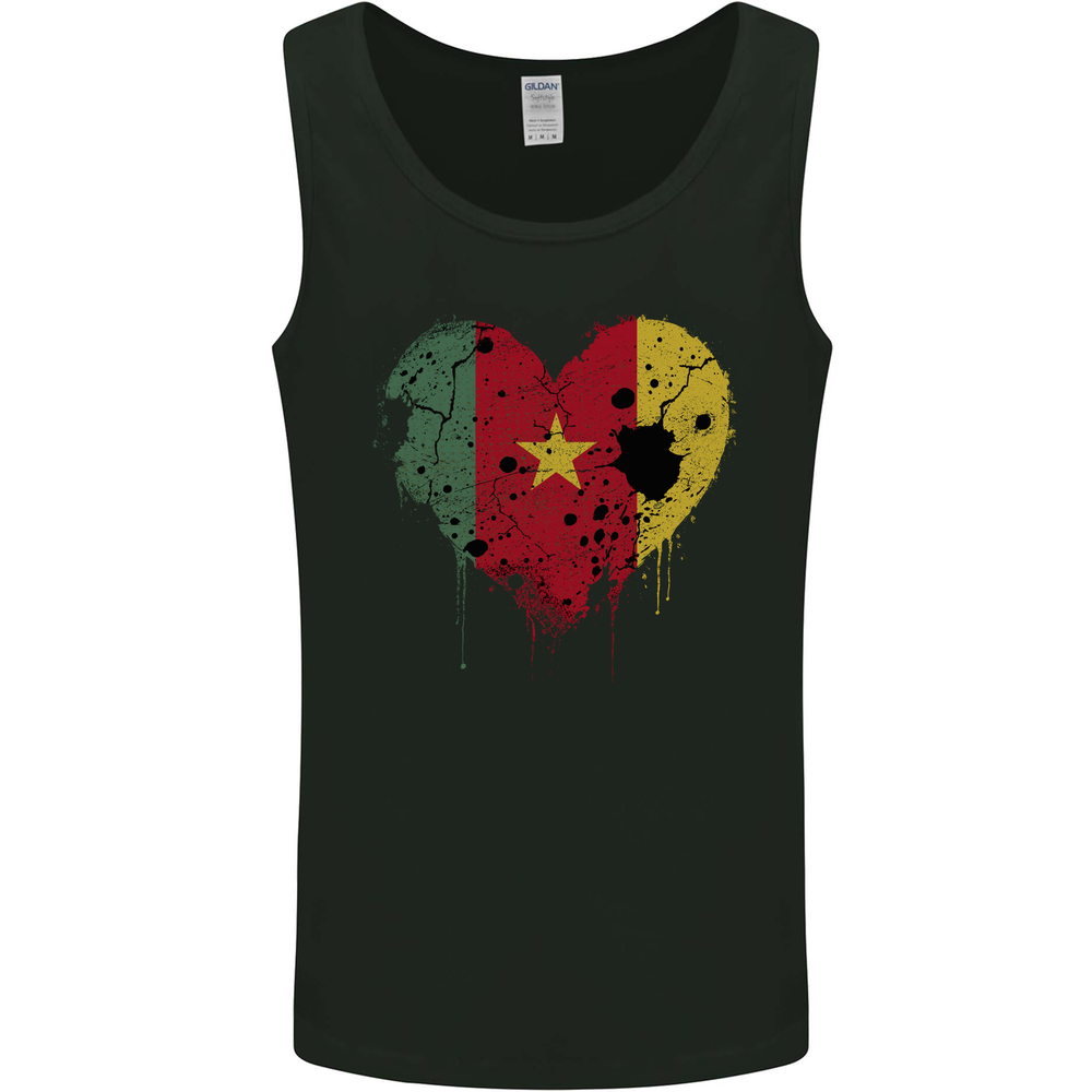 Love Cameroon Flag Cameroonian Day Football Mens Vest Tank Top