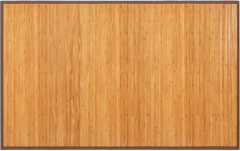 5x8 Natural Bamboo Area Rug with Anti-Slip Backing for Indoor Floors