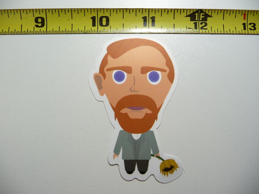 VINCENT VAN GOGH BIG HEAD SUNFLOWER DECAL STICKER CLASSIC ARTIST PAINTER