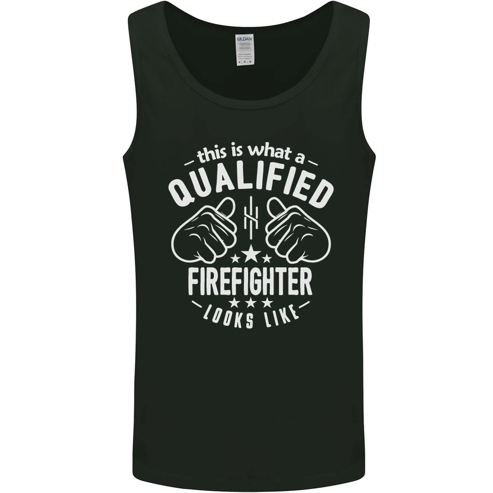 Qualified Firefighter Design Mens Vest Tank Top
