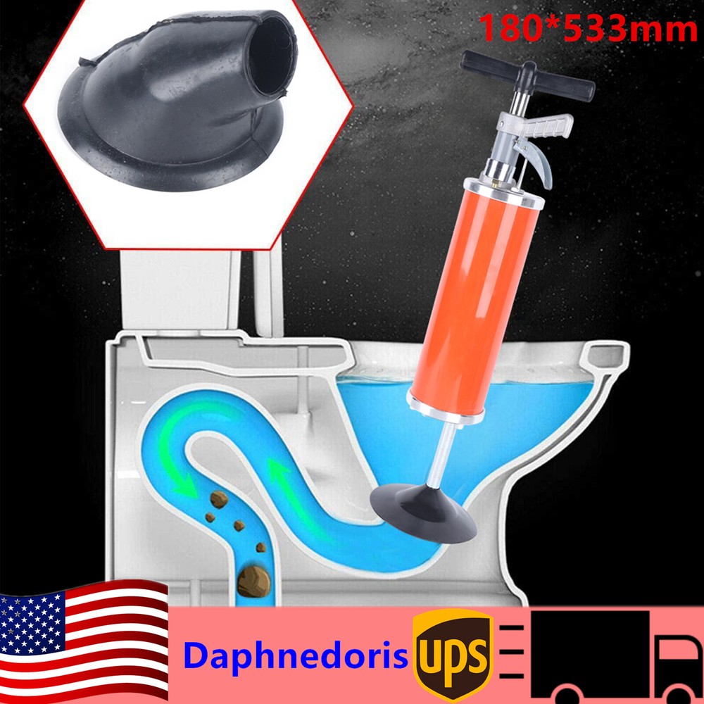 High Pressure Toilet Air Drain Blaster Rubber Cone Pipe Cleaner