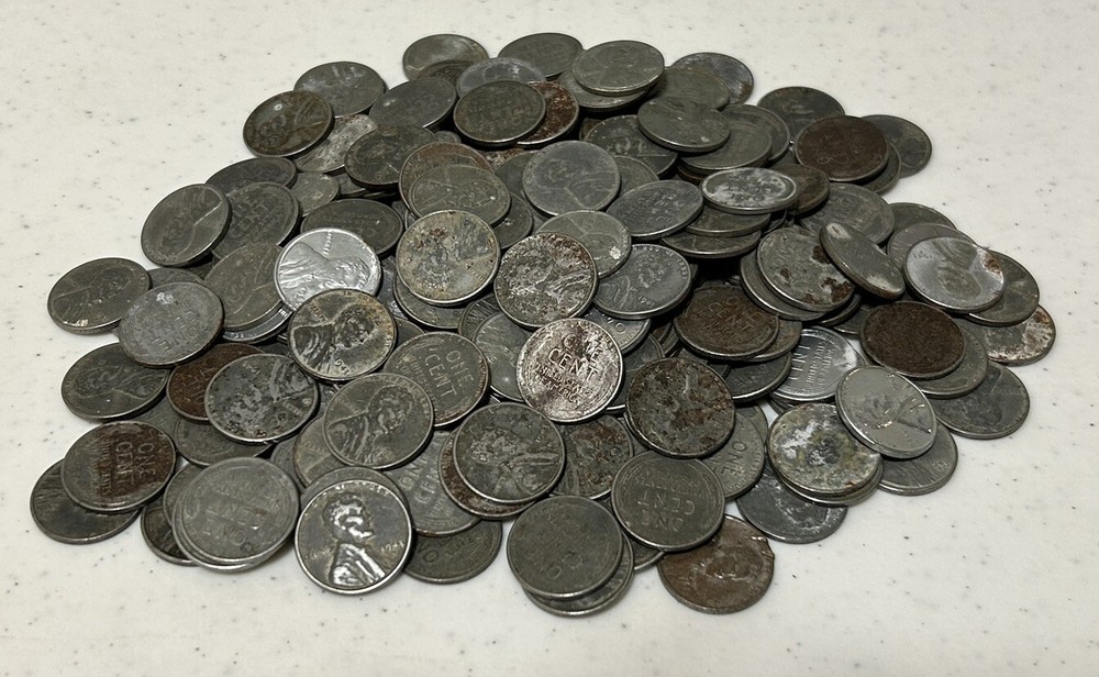 214 Steel Pennies, P,D,S Mints in Circulated Condition