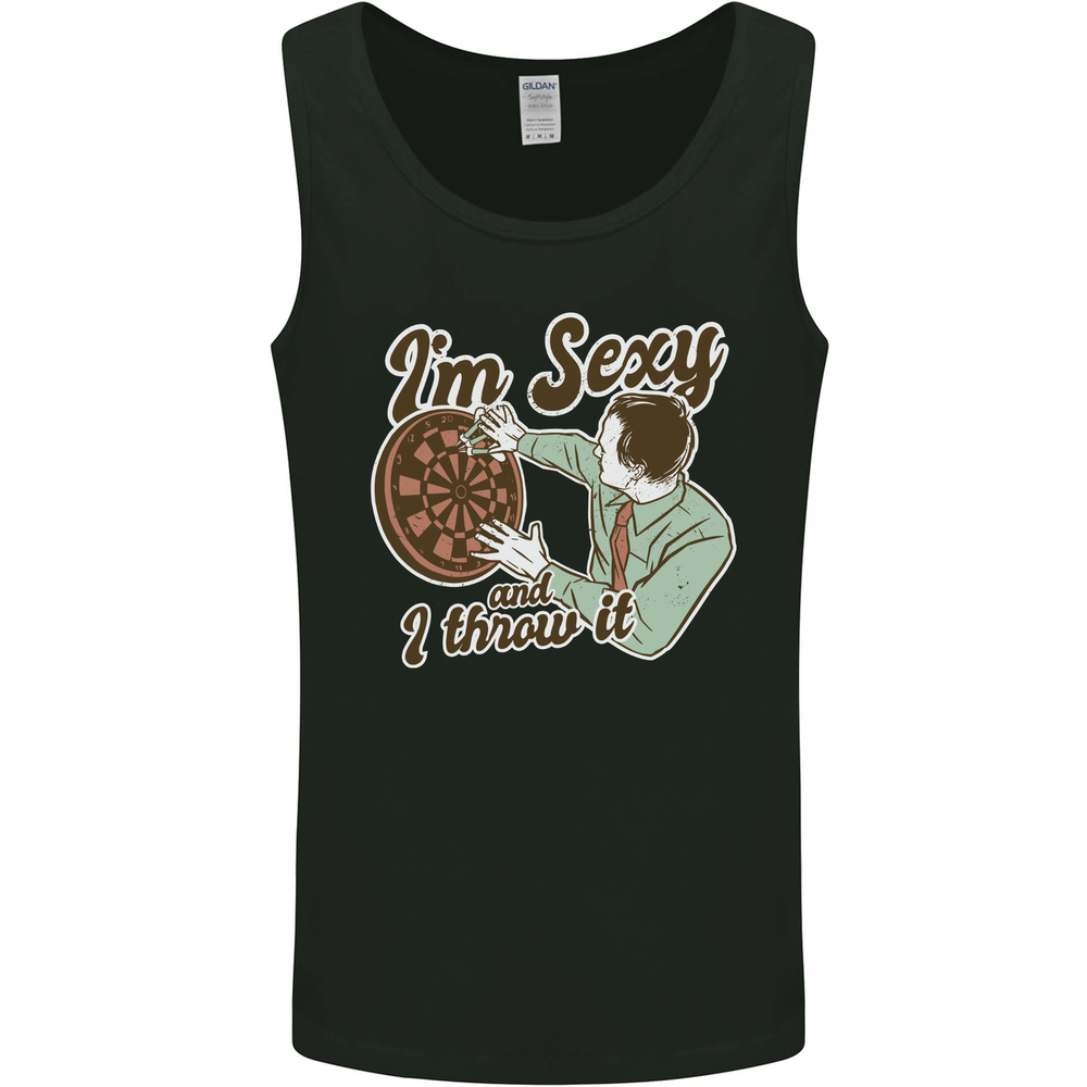 I'm Sexy and I Throw It Funny Darts Player Mens Vest Tank Top