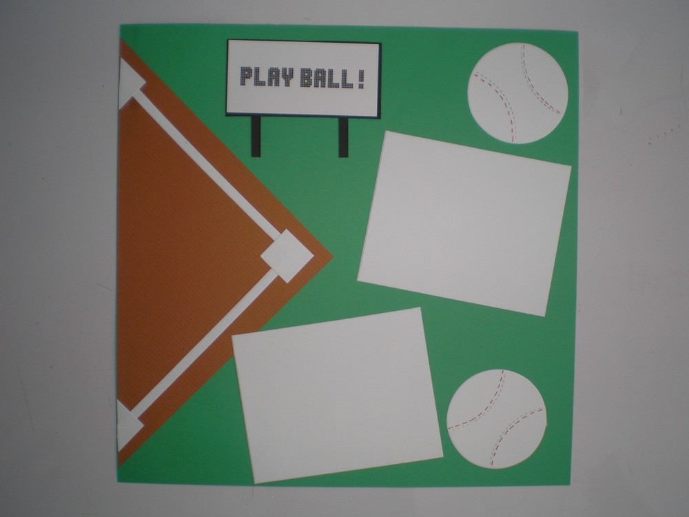 Baseball 2 #902 premade scrapbook pages