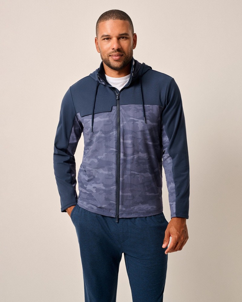 johnnie-O Callahan Performance Camo Jacket Navy Size M