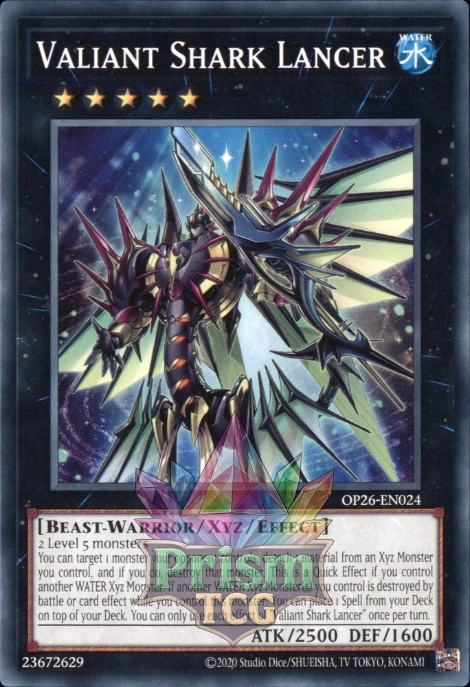 Valiant Shark Lancer OP26-EN024 Yu-Gi-Oh Rare Trading Card