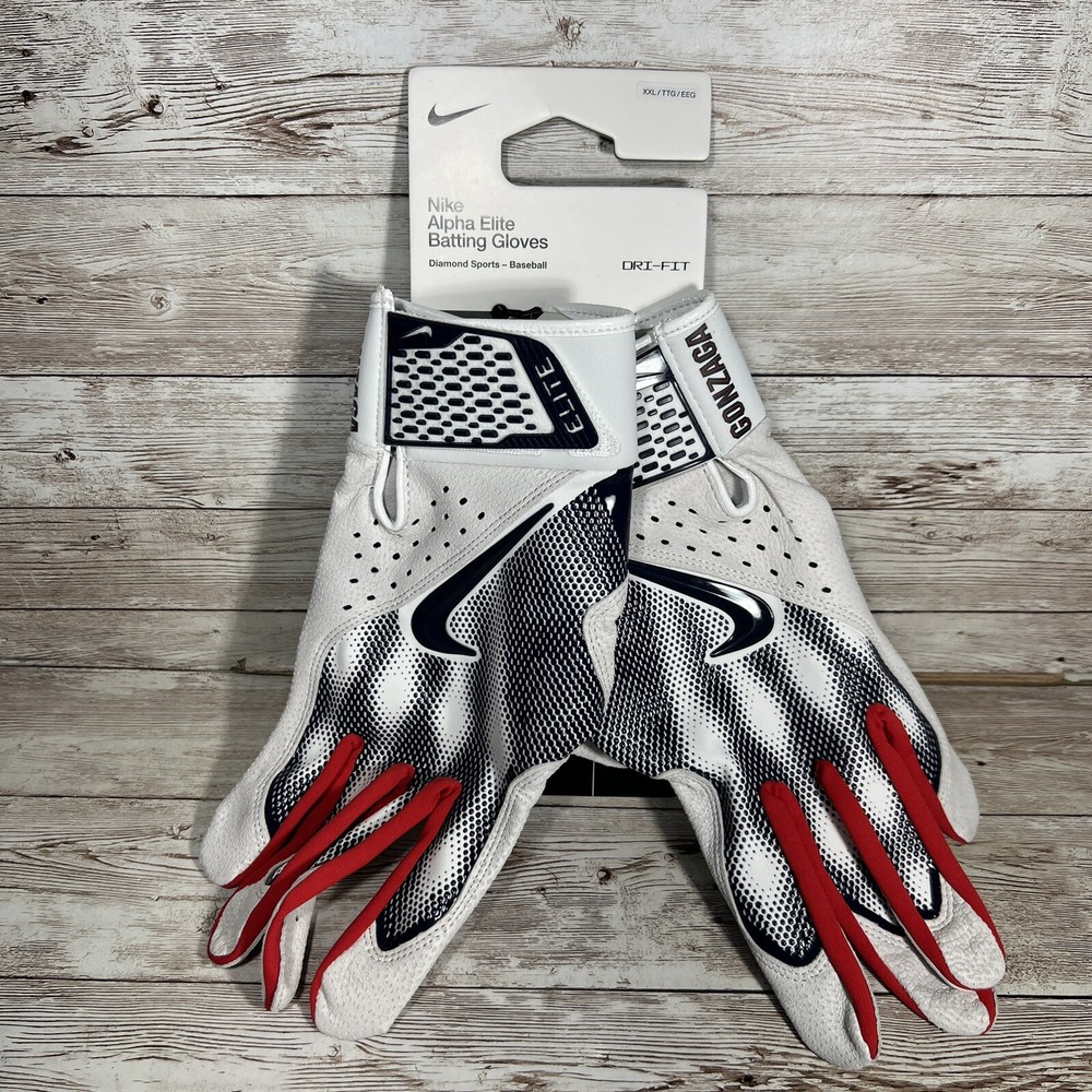Nike Alpha Elite Batting Gloves Gonzaga Bulldogs Player Issued Sized XXL