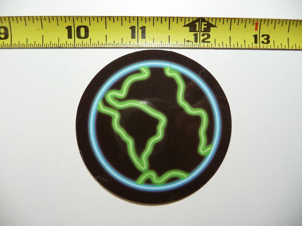 PLANET EARTH SOUTH AMERICA NEON STYLE STICKER DECAL COLORFUL FUNNY CELEBRATION