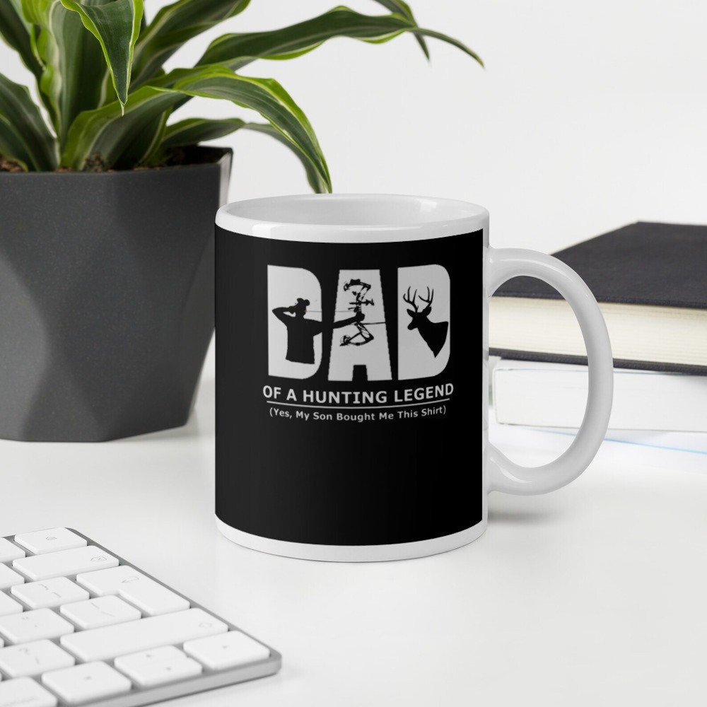 Hunting Legend Dad White Glossy Coffee Tea Mug